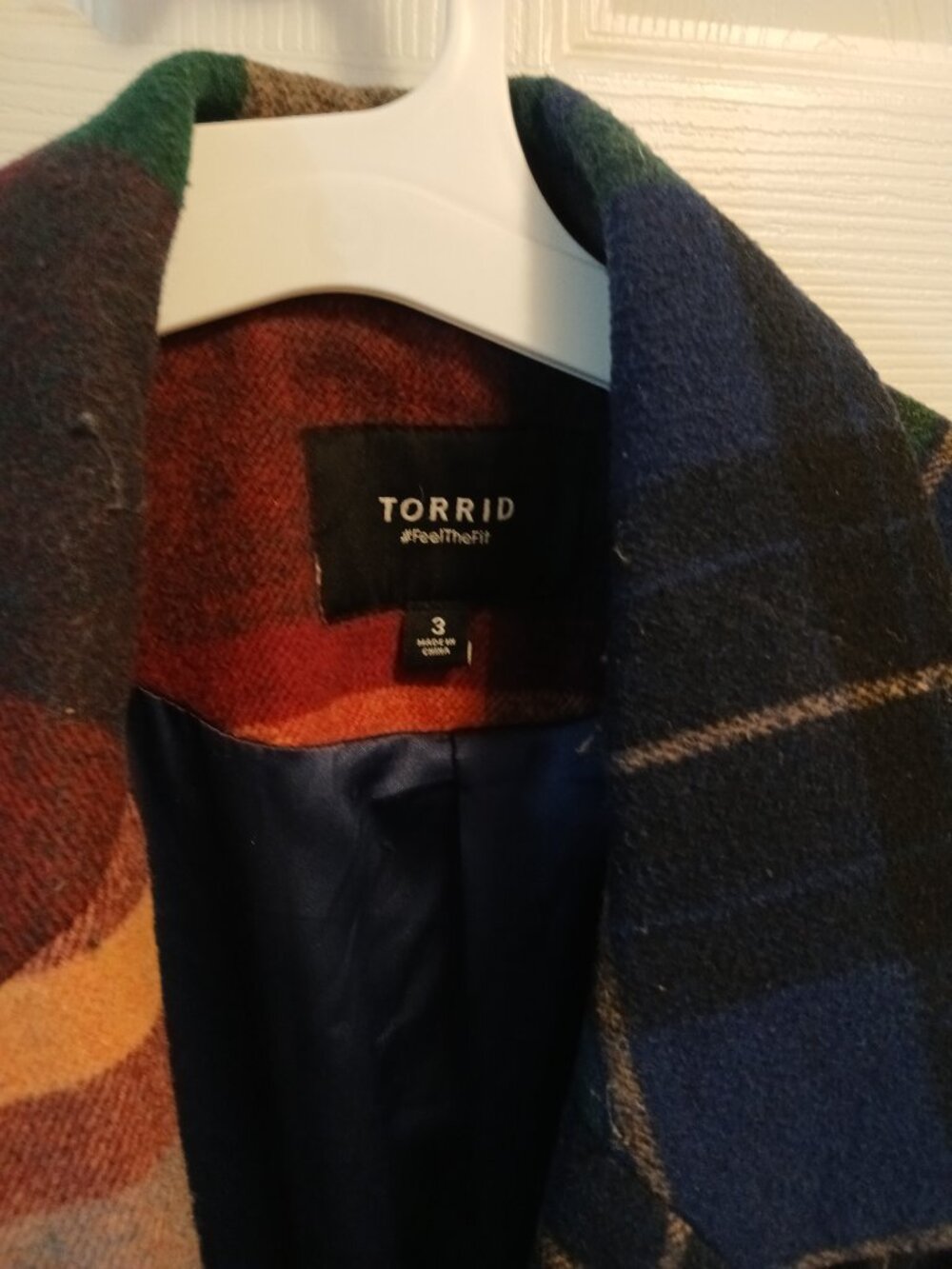 Torrid Multi Pattern Wool Coat - Picture 2 of 2